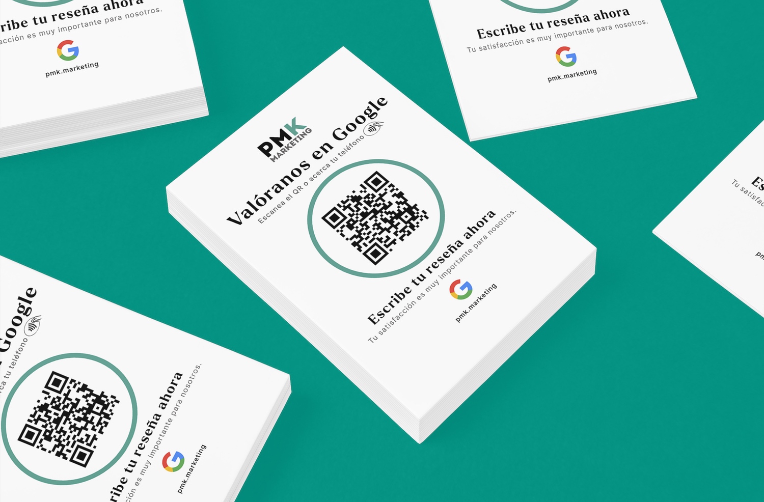 Tarjetas de visita con QR para reseñas de Google